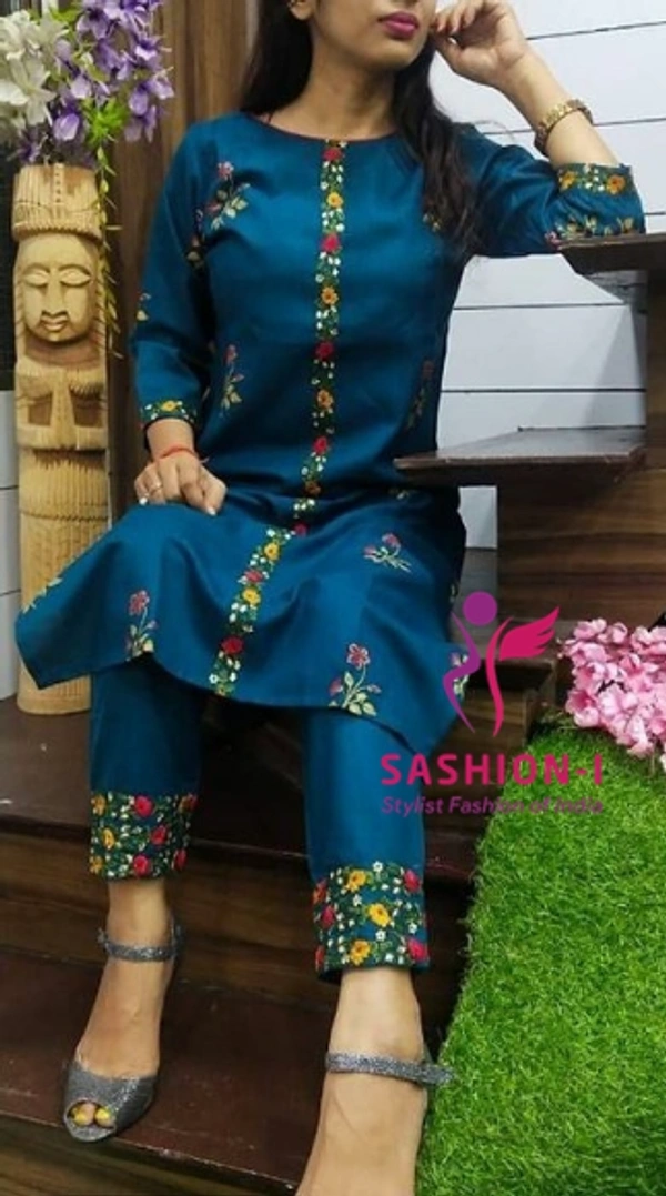 Comfy Elegant Women Top & Bottom Sets - Blue